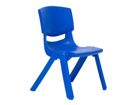 Blue chair on a white background