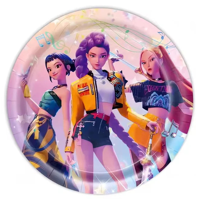 KPop Demon Hunters Plates - Lunch ( 10 Pack)