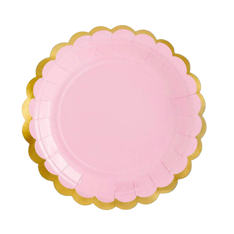Light Pink Scalloped Plates 10pk