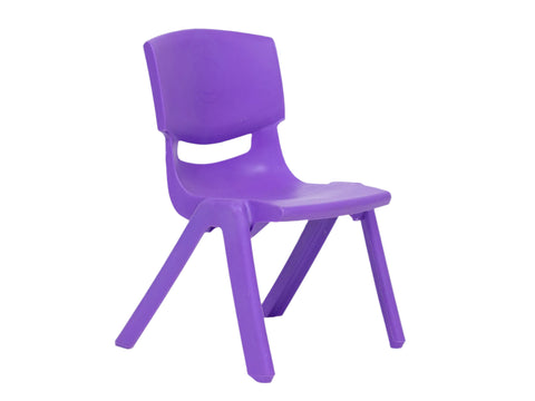 Purple children's chair on a white background