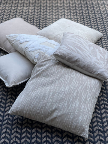 Shades of Cream/Beige Cushions (For Hire)