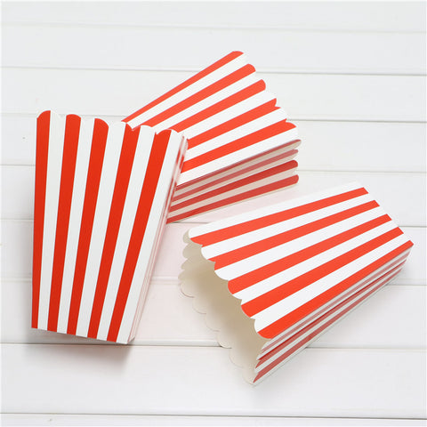 Red Stripe Popcorn Boxes