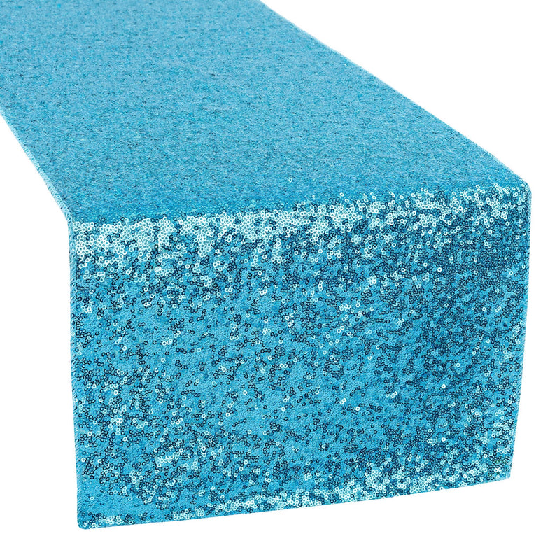 Blue Sequin Table Runner